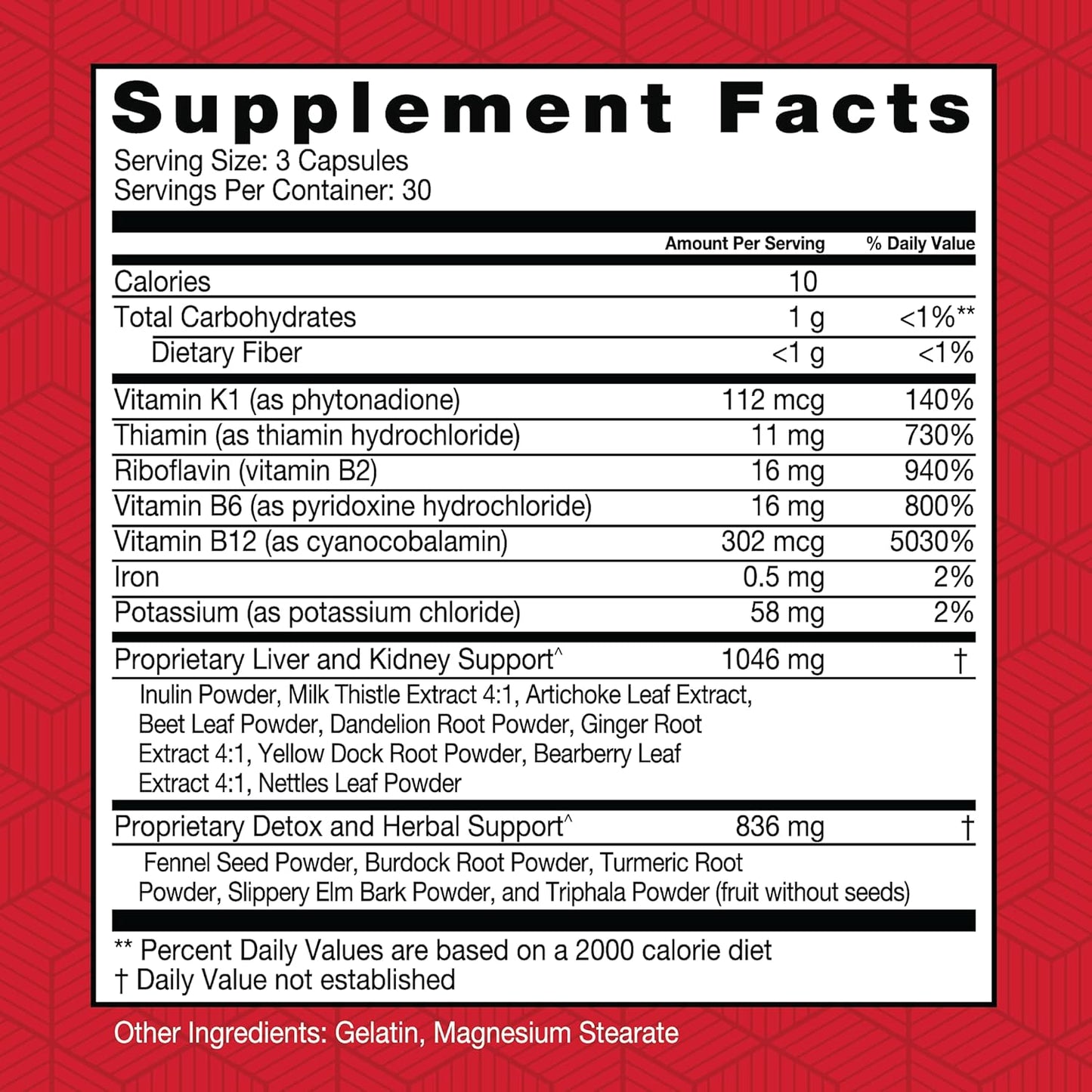 Daily Cleanse Health Supplement, 90 Capsules for 30-Day Supply