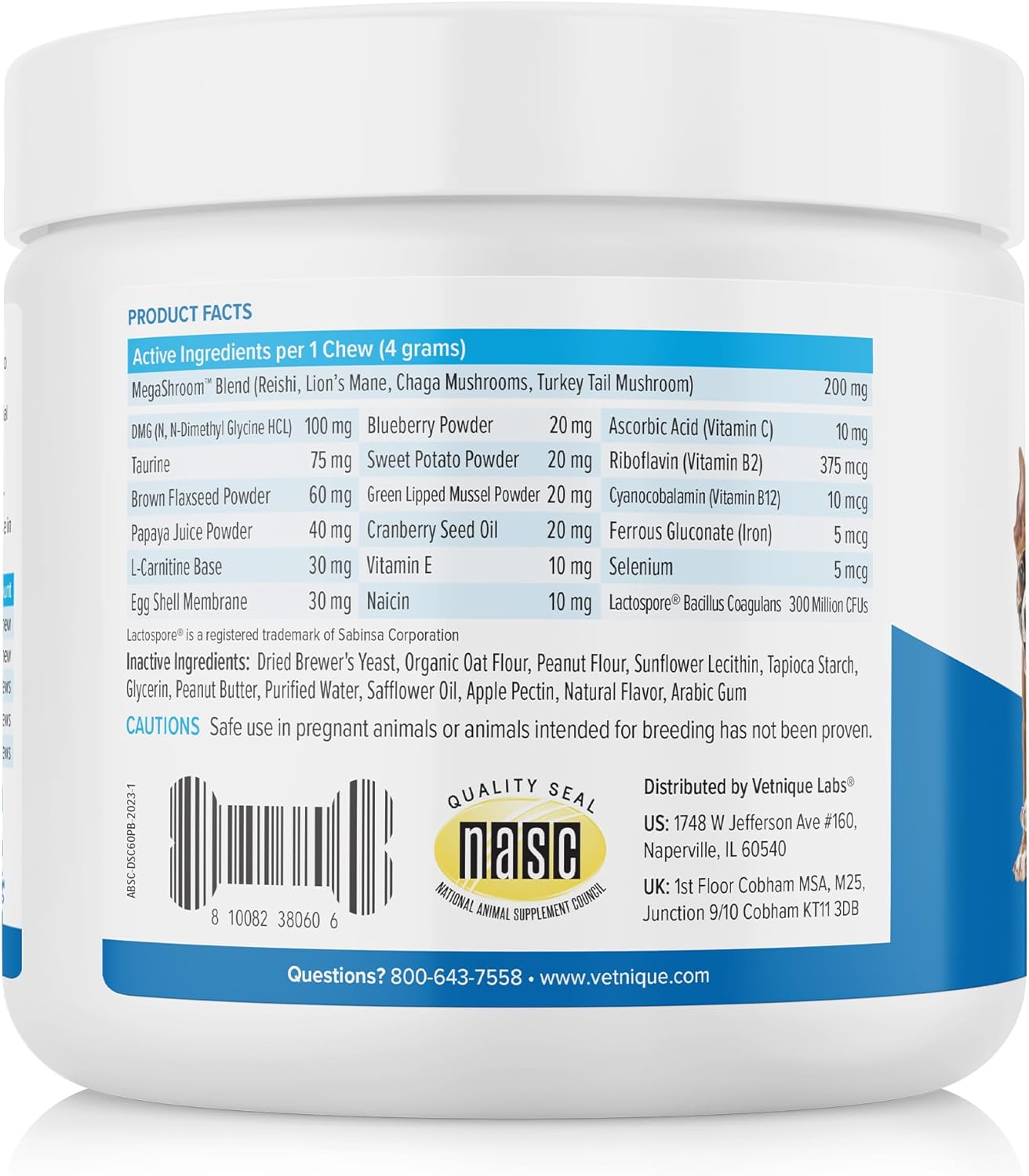 Daily Dog Multivitamin Treat with Glucosamine, Omega 3, Digestive Enzymes & Probiotics - Vet Recommended for Joint & Immune Health