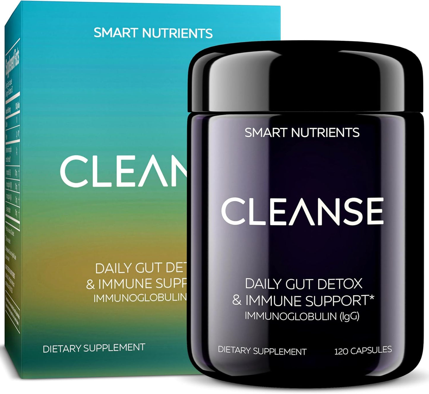 Daily Gut Health Detox with IgG Dairy-Free Colostrum Capsules - 120 Count