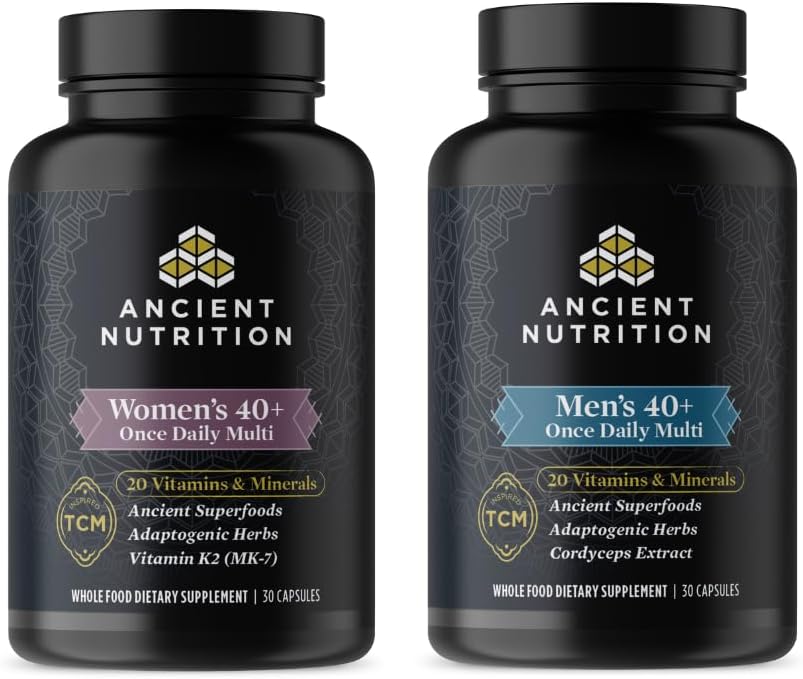 Daily Multivitamin Capsules for Men and Women 40+, 30 Count Each