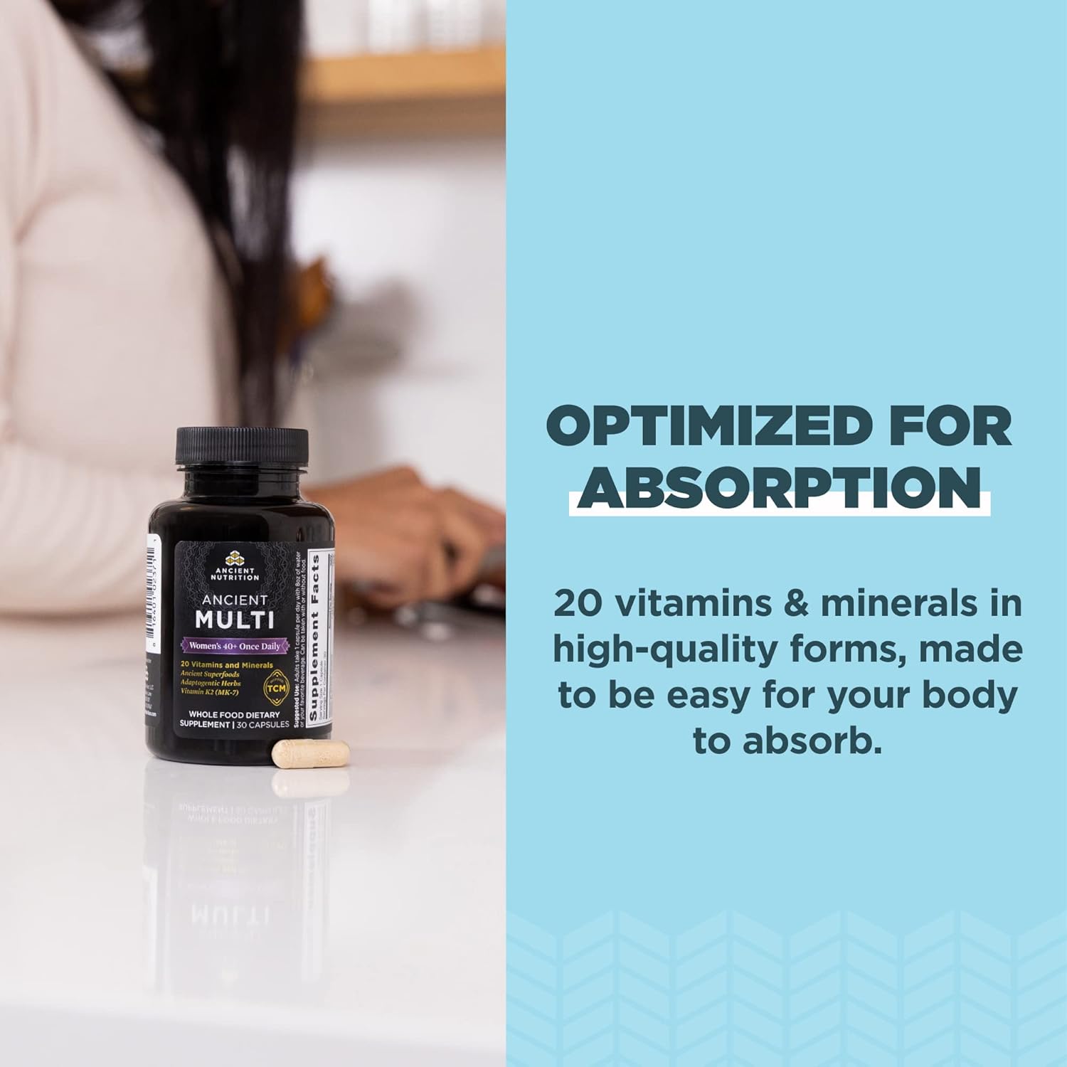 Daily Multivitamin Capsules for Men and Women 40+, 30 Count Each