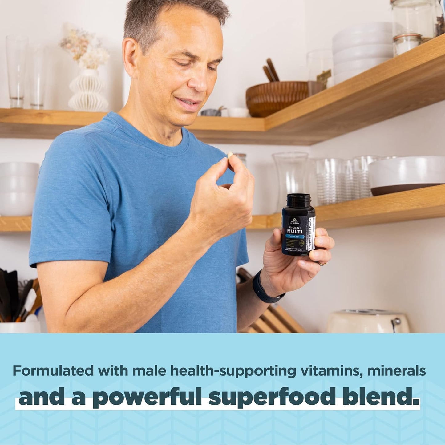 Daily Multivitamin Capsules for Men and Women 40+, 30 Count Each