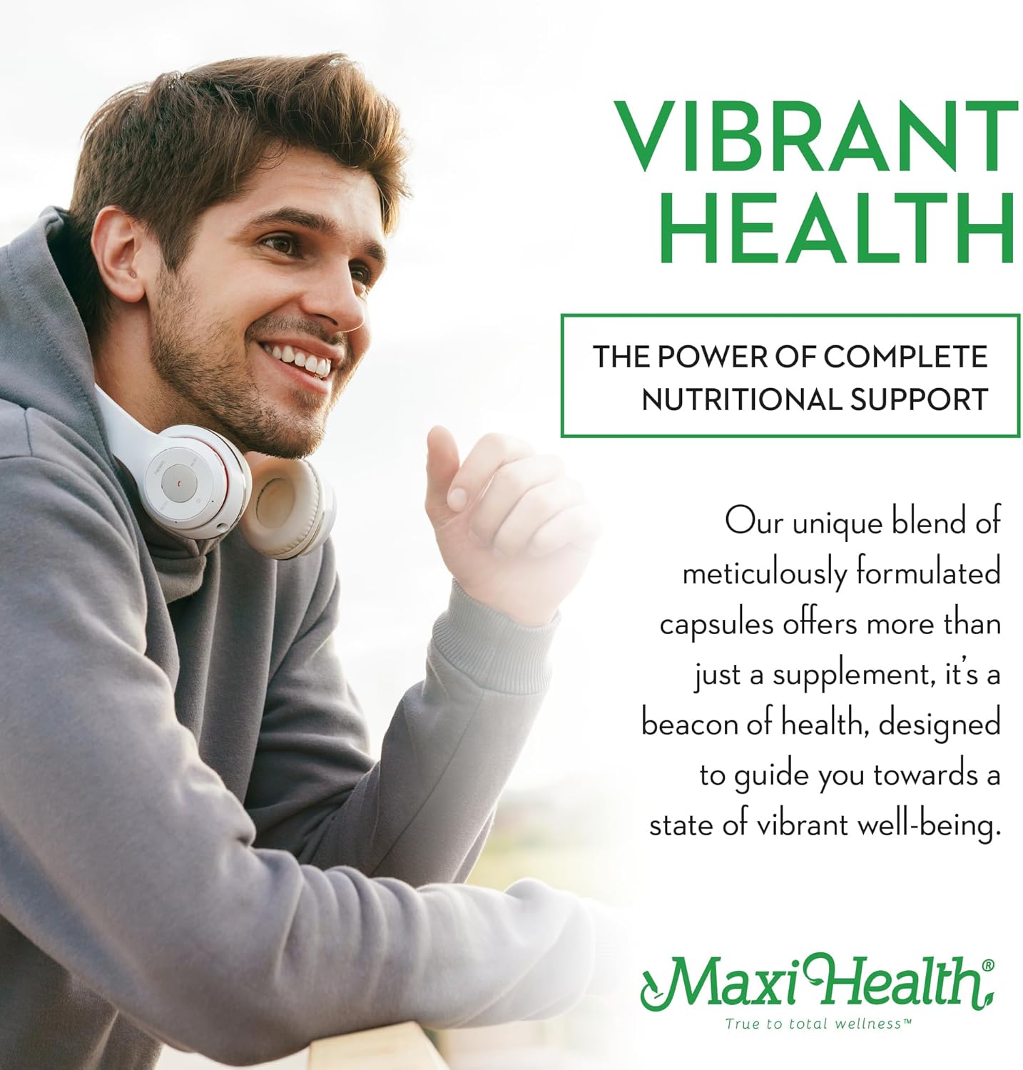 Daily Multivitamin for Men and Women - 30 Nutrient Maxicaps with Iron, Zinc, Probiotics, and Immune Support - Easy to Swallow - 60 Capsules