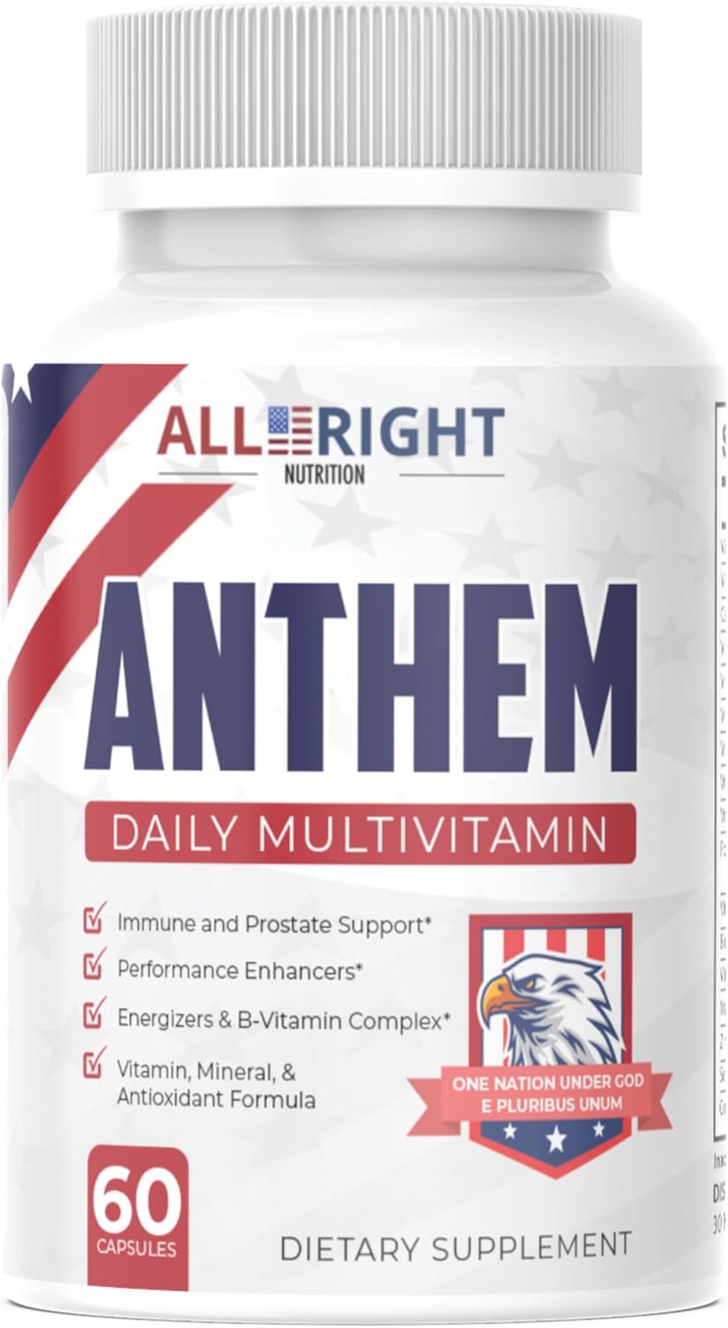 Daily Multivitamin Supplement - All Right Nutrition Anthem - 60 Capsules