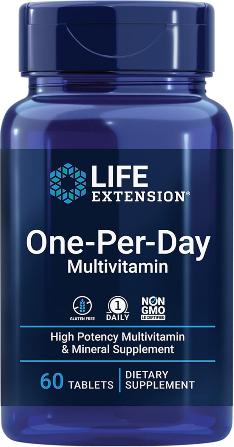 Daily Multivitamin with 25+ Vitamins, Minerals, and Plant Extracts + 500mg Magnesium Caps for Heart Health