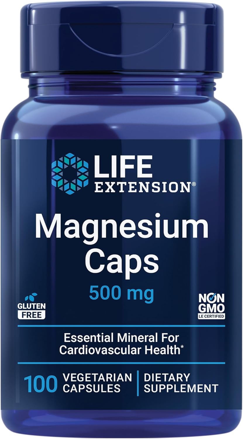 Daily Multivitamin with 25+ Vitamins, Minerals, and Plant Extracts + 500mg Magnesium Caps for Heart Health