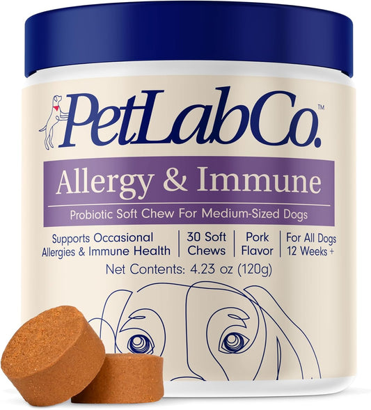 Daily Probiotics for Dogs | Supports Immune System, Allergies, and Digestive Health | 30 Chews | PetLab Co.