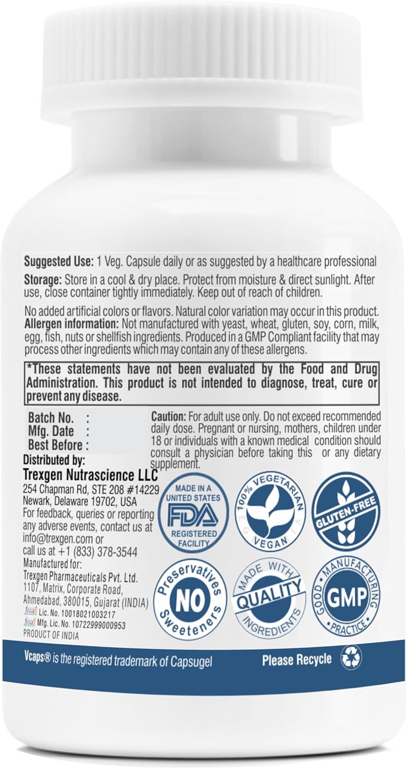 Daily Vegetarian Formula for Dry Eyes & Blue Light Support - Lutein 10mg, Zeaxanthin 2mg, Bilberry, Ginkgo, Pine Bark, Vitamin C, Zinc & Vitamin A - 30 Veg Capsules