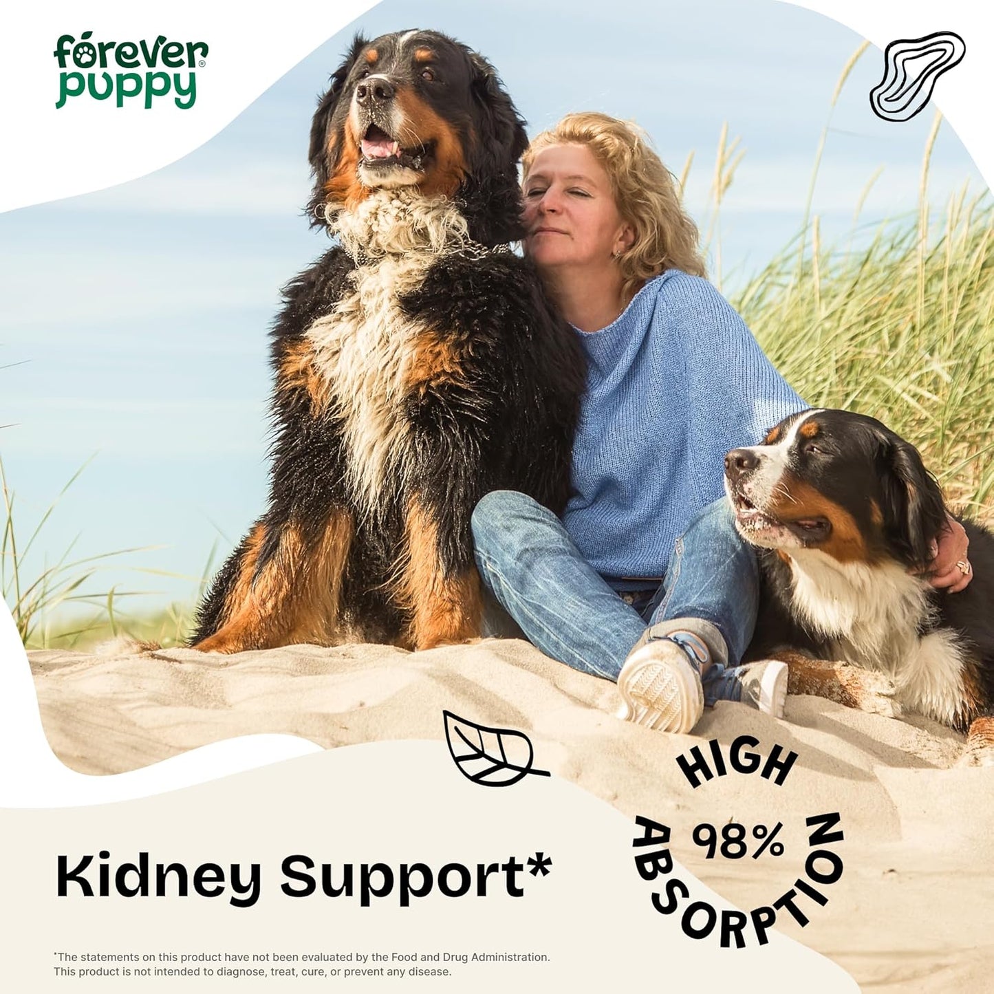 Dandelion Leaf Kidney Health Drops for Dogs - Liquid Supplement for Large, Medium & Small Breeds - Detox Cleanse with Tincture - 2 oz