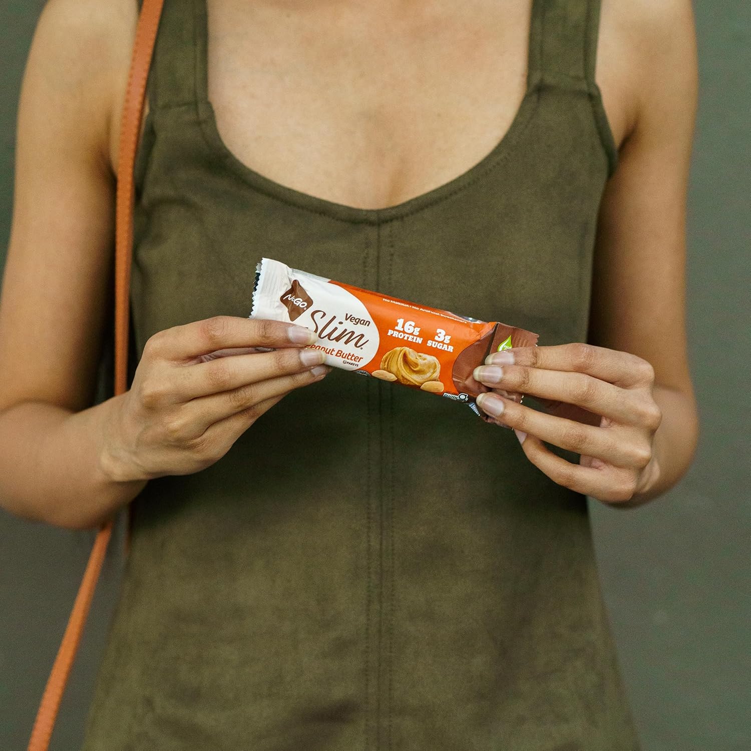 Dark Chocolate Crunchy Peanut Butter Nugo Slim Bars - 16g Vegan Protein, Low Sugar, High Fiber, Keto & Gluten Free - 24 Pack