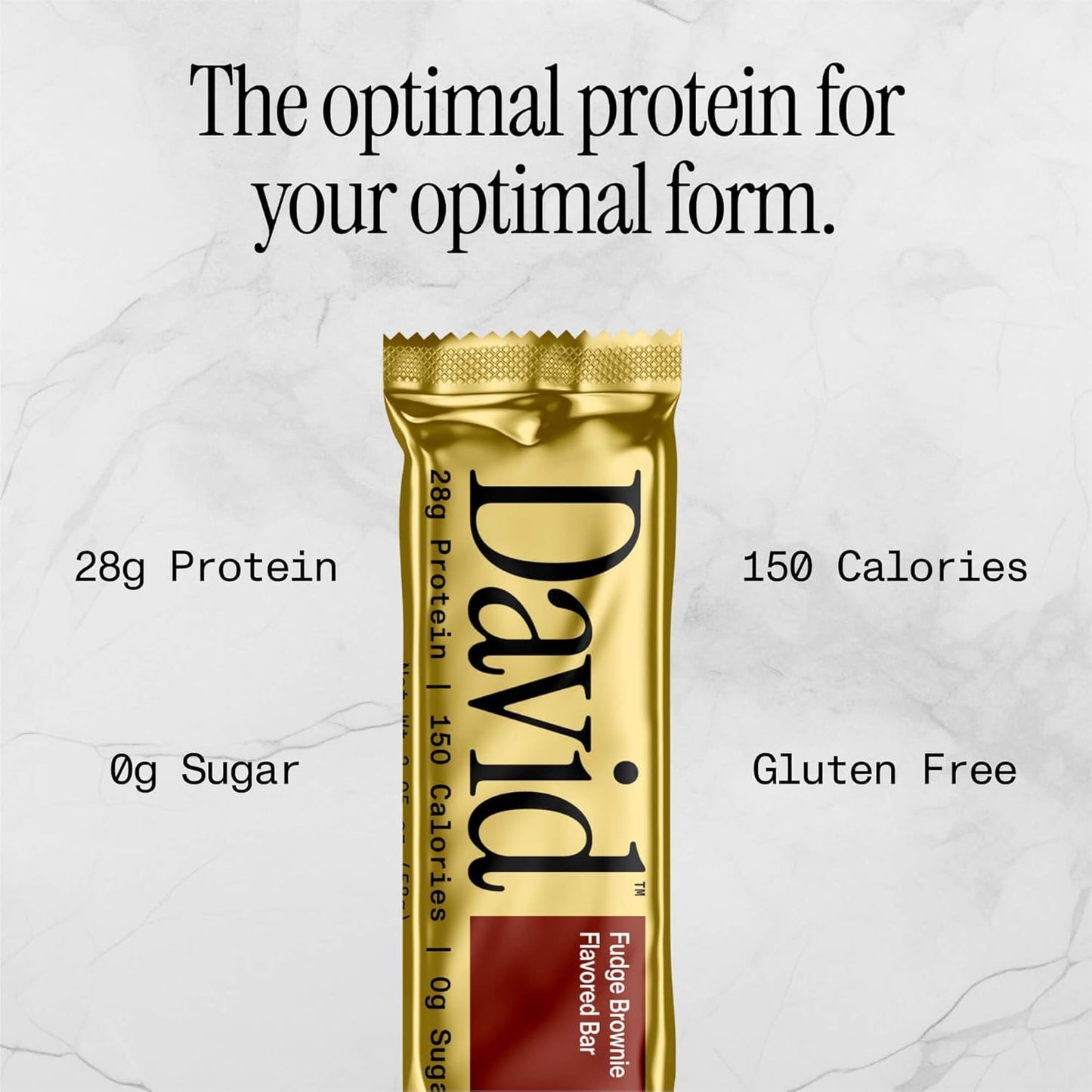 David Protein Bars Variety Pack - Pack of 6 | 28g Protein, 150 Calories, 0g Sugar | High Protein, Low Carb, Gluten Free