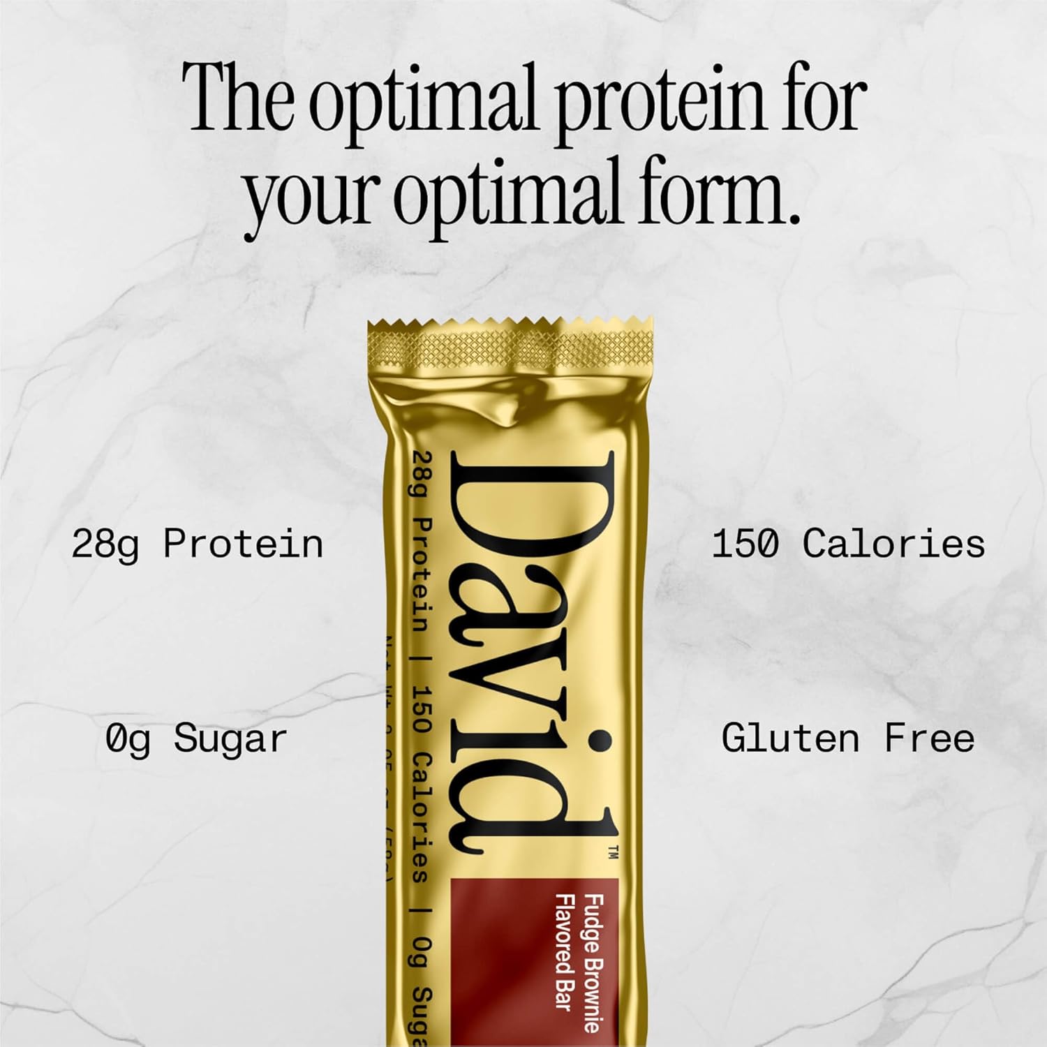 David Protein Bars Variety Pack - Pack of 6 | 28g Protein, 150 Calories, 0g Sugar | High Protein, Low Carb, Gluten Free