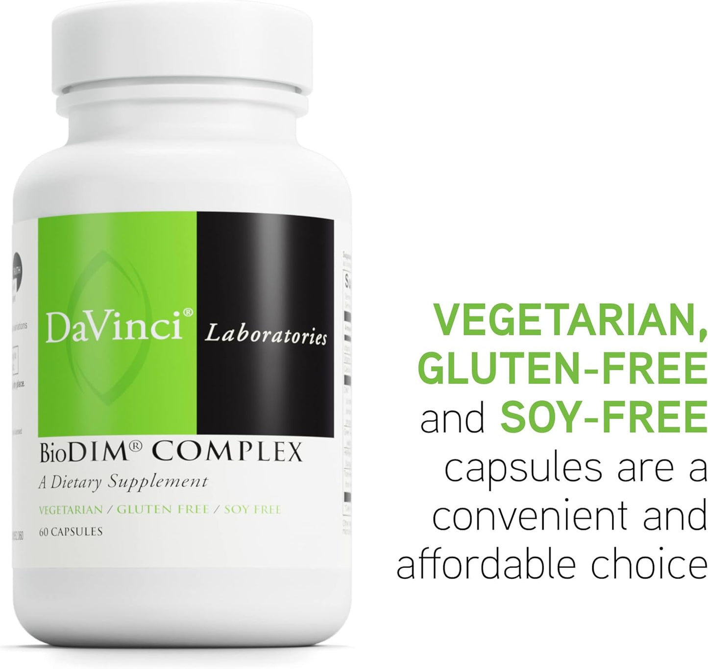 DAVINCI Labs BioDIM Complex - Hormone Support Supplement with Vitamin D3, Green Tea Extract, Vitamin E, & More - 60 Capsules