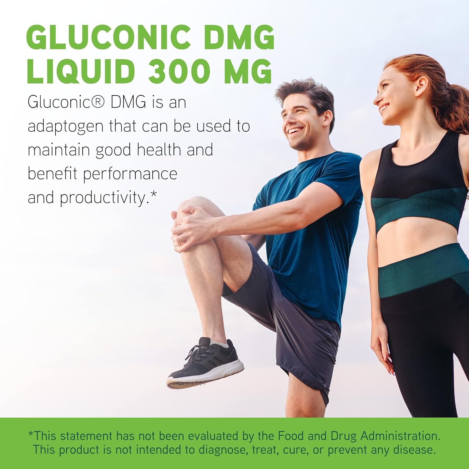 DAVINCI Labs Gluconic DMG Liquid 300mg - Supports Immune, Muscle, Heart, & Brain Health - 2 fl oz