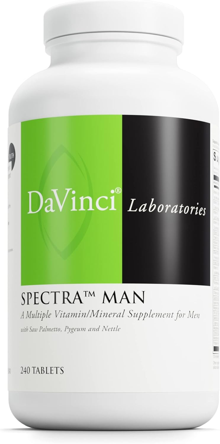 DAVINCI Labs Spectra Man 240 Tablets - Immune System & Men's Health Support with Vitamins, Minerals, Amino Acids, Herbs & Enzymes