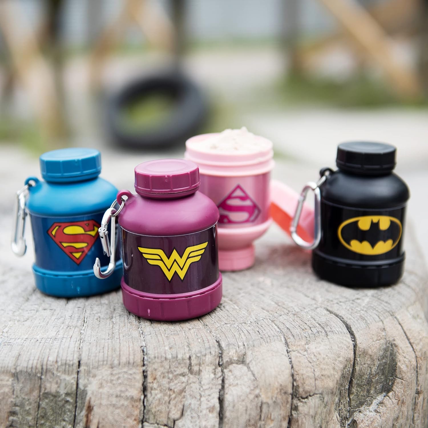 DC Comics Supergirl Smartshake Protein Powder Storage Container with Funnel - BPA Free Shaker Bottle for Women - 50g Capacity - Ideal for Whey Protein and Shakes