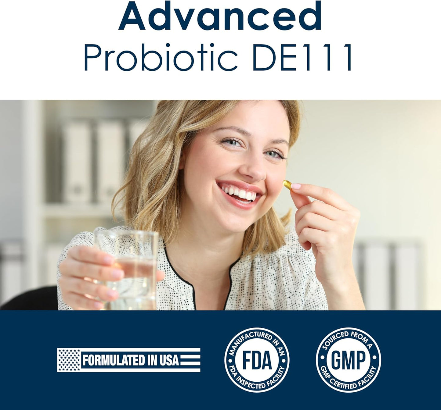 DE111 Strain Bacillus Subtilis Probiotic Capsules for Digestive & Immune Support - 11.5 Billion CFU Daily Supplement for Men & Women