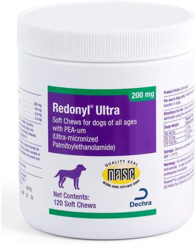 Dechra Redonyl Ultra Soft Chews 200mg for Dogs - 120 Count - Joint Support and Mobility Supplement