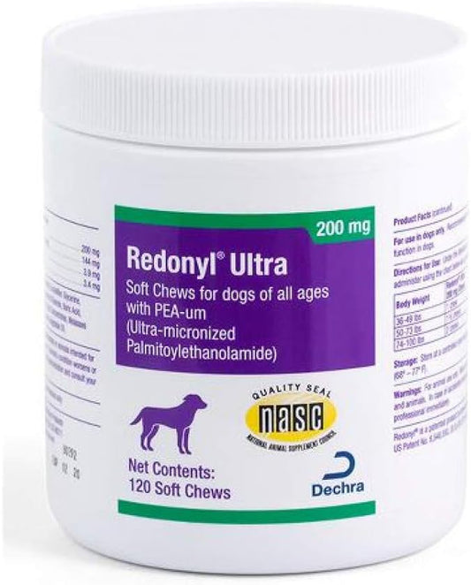 Dechra Redonyl Ultra Soft Chews 200mg for Dogs - 120 Count - Joint Support and Mobility Supplement