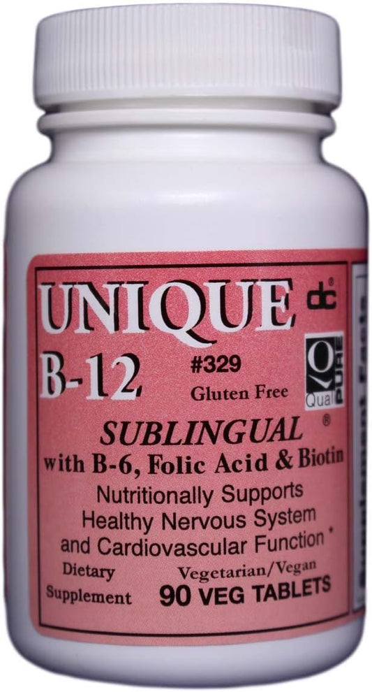 Dee Cee Labs B-12 Sublingual B Vitamins - 90 Vegetarian Capsules