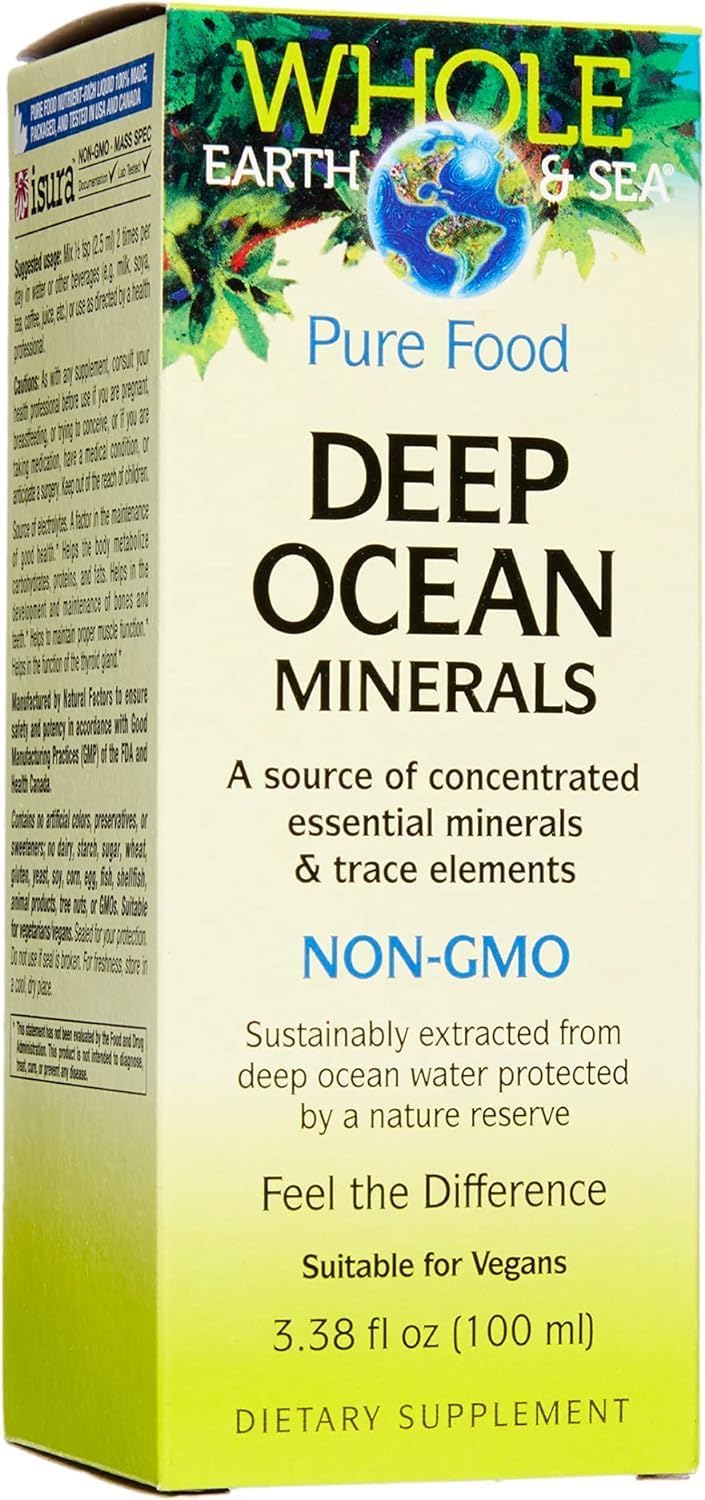 Deep Ocean Minerals - Natural Factors Whole Earth & Sea - 3.38 oz Bottle