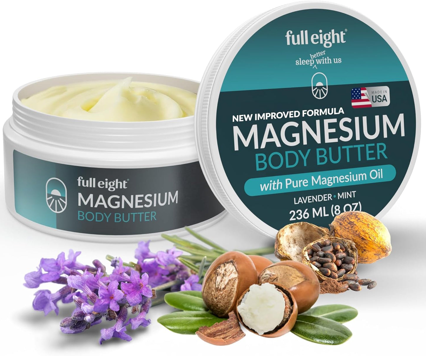 Deep Sleep Bundle: Magnesium Glycinate Capsules, Cooling Gel with Turmeric & Aloe, Magnesium Body Butter - 3-Pack