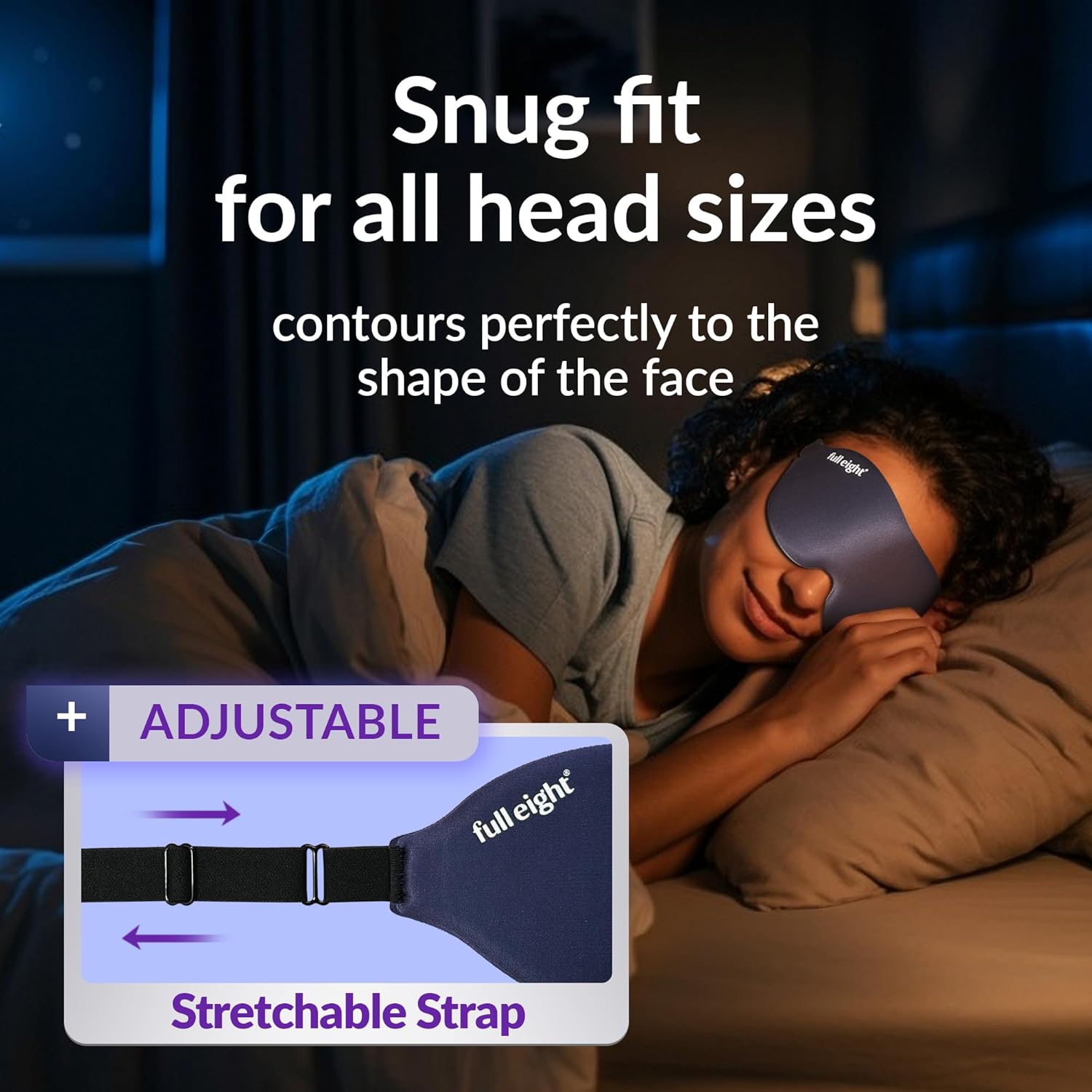 Deep Sleep Combo: Magnesium+ 500 MG Capsules, Cooling Gel Rub 4 oz, 3D Light Blocking Sleep Mask