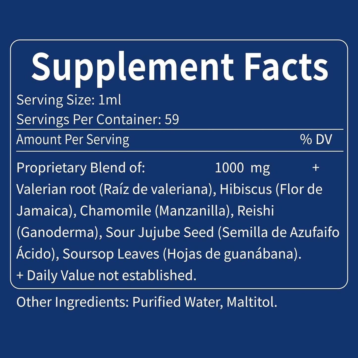 Deep Sleep Support Drops with Valerian Root, Chamomile, and Hibiscus Flower - Natural Herbal Extract Liquid for Restful Sleep - 4oz