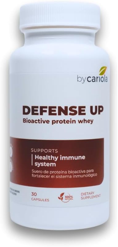 Defense Up Immune System Support Supplement with Bioactive Protein Whey, Zinc, and Vitamin D - 30 Capsules