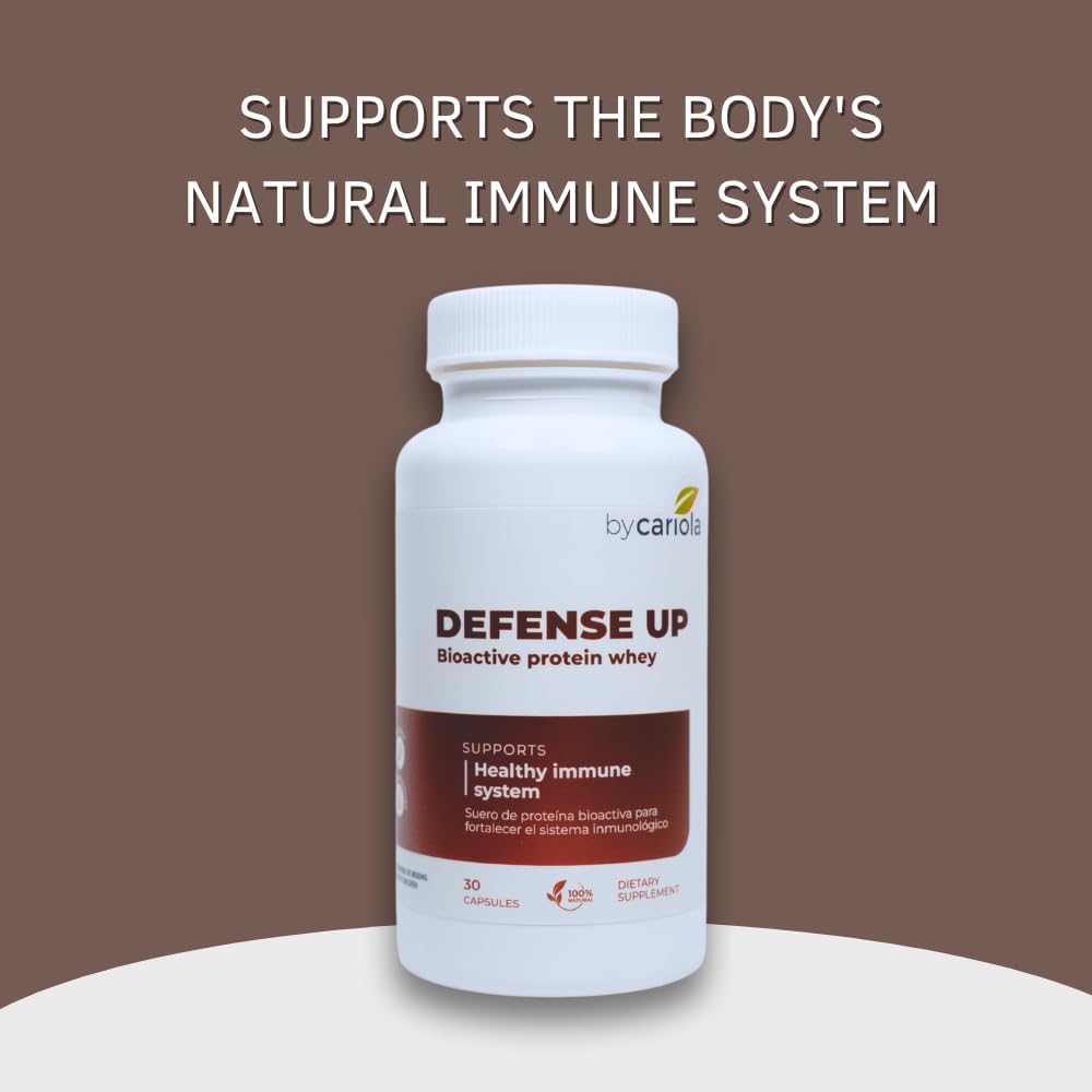 Defense Up Immune System Support Supplement with Bioactive Protein Whey, Zinc, and Vitamin D - 30 Capsules