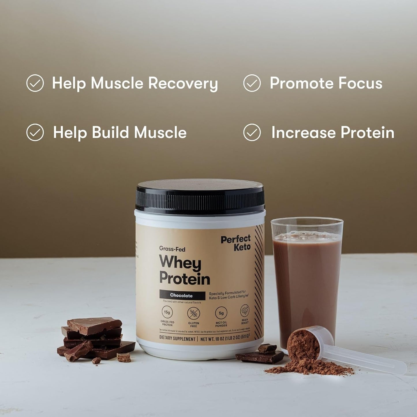 Delicious Chocolate Keto Pure Whey Protein Isolate Powder - 100% Grass Fed, Non-GMO, Gluten & Soy Free Meal Replacement Shake - BoostGo Australia