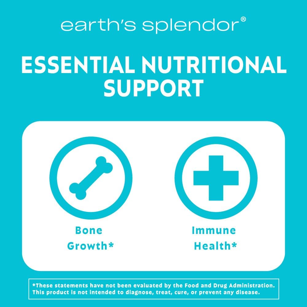 Delicious Earth's Splendor Kids Chewable Multivitamin with Vitamin D - 60 Tablets for Healthy Growth and Development