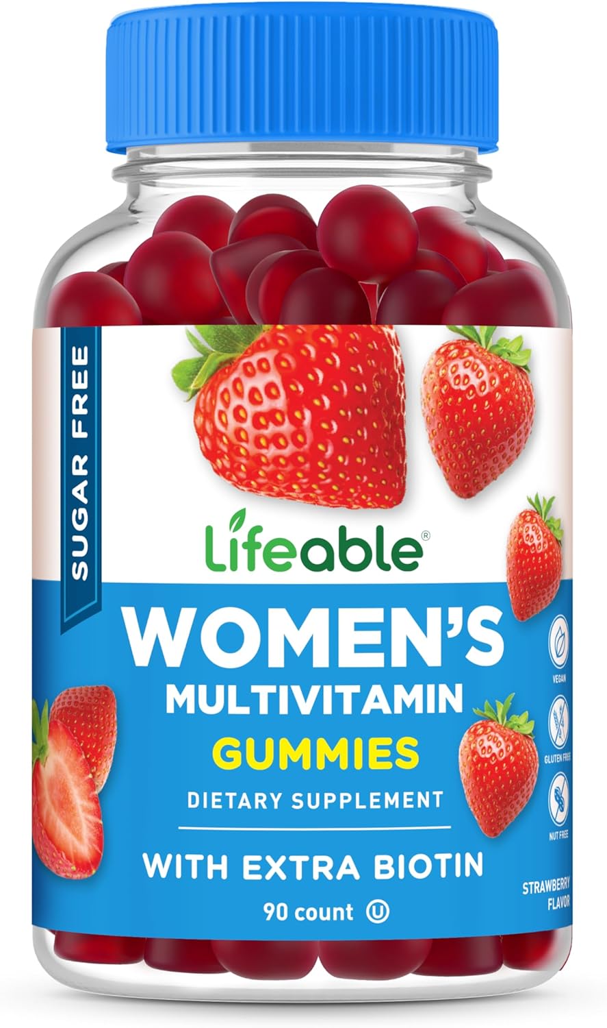 Delicious Sugar-Free Women's Multivitamin Gummies with Essential Vitamins | 90 Count
