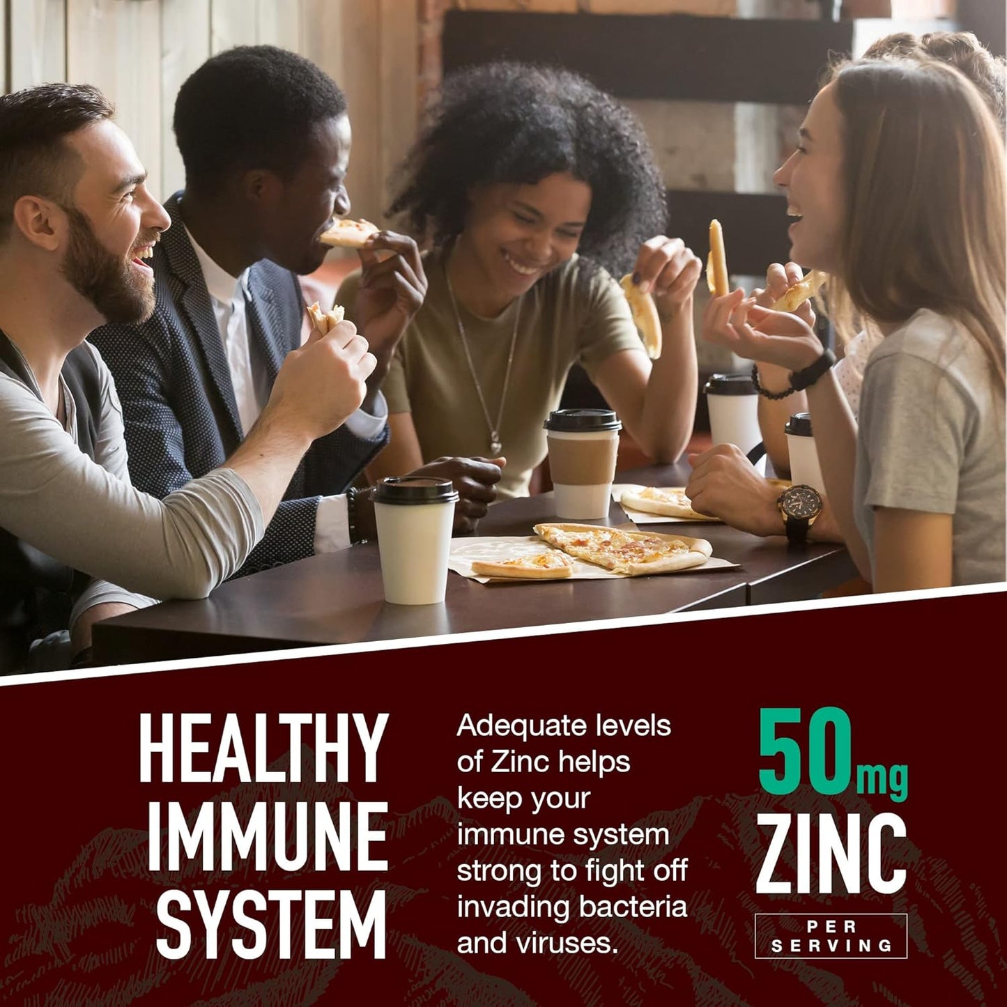 Delicious YUM-V'S Strong Earth 50mg Zinc Gummies - Immune Support for Kids & Adults - Natural Flavor Antioxidant Supplement - 60 Count Chewable Zinc Gummy - Gluten-Free, Non GMO, Vegan