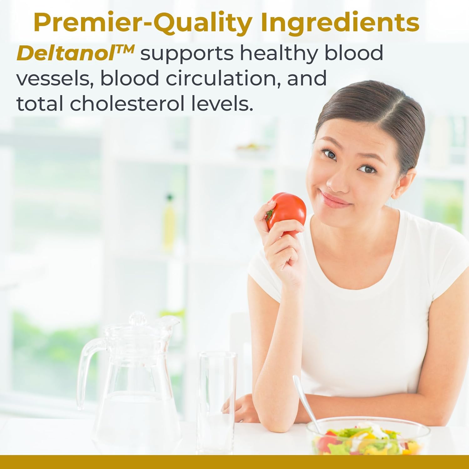 Deltanol by Premier Research Labs - Antioxidant and Cardiovascular Support with Delta-Tocotrienol Complex - 60 Plant-Based Capsules