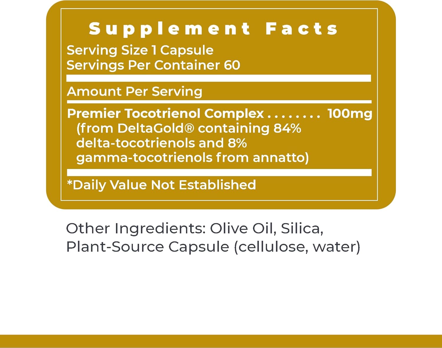 Deltanol by Premier Research Labs - Antioxidant and Cardiovascular Support with Delta-Tocotrienol Complex - 60 Plant-Based Capsules