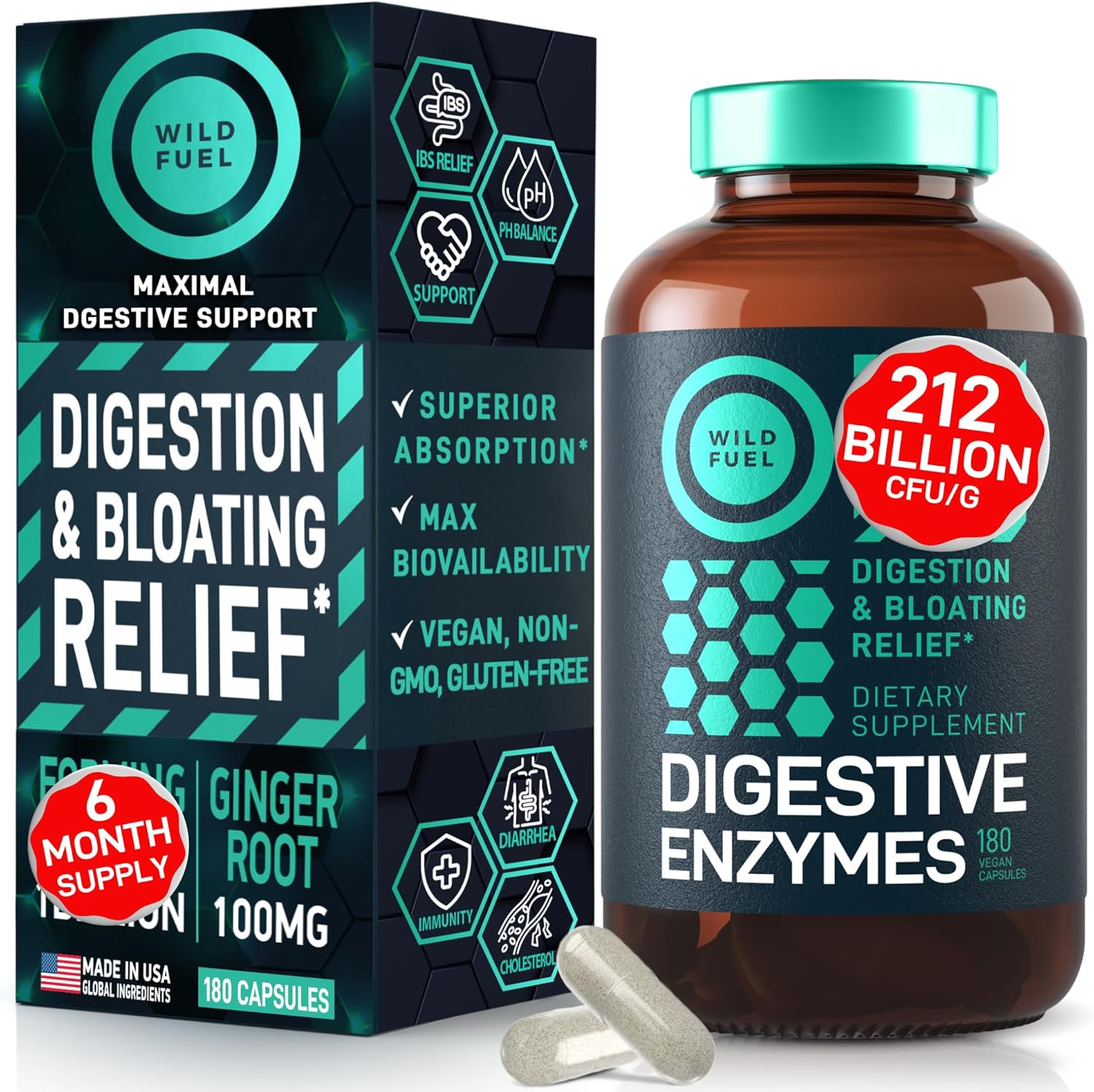 Dental Probiotic Keto Gummies Bundle with MCT Oil and Digestive Enzymes by WILD FUEL