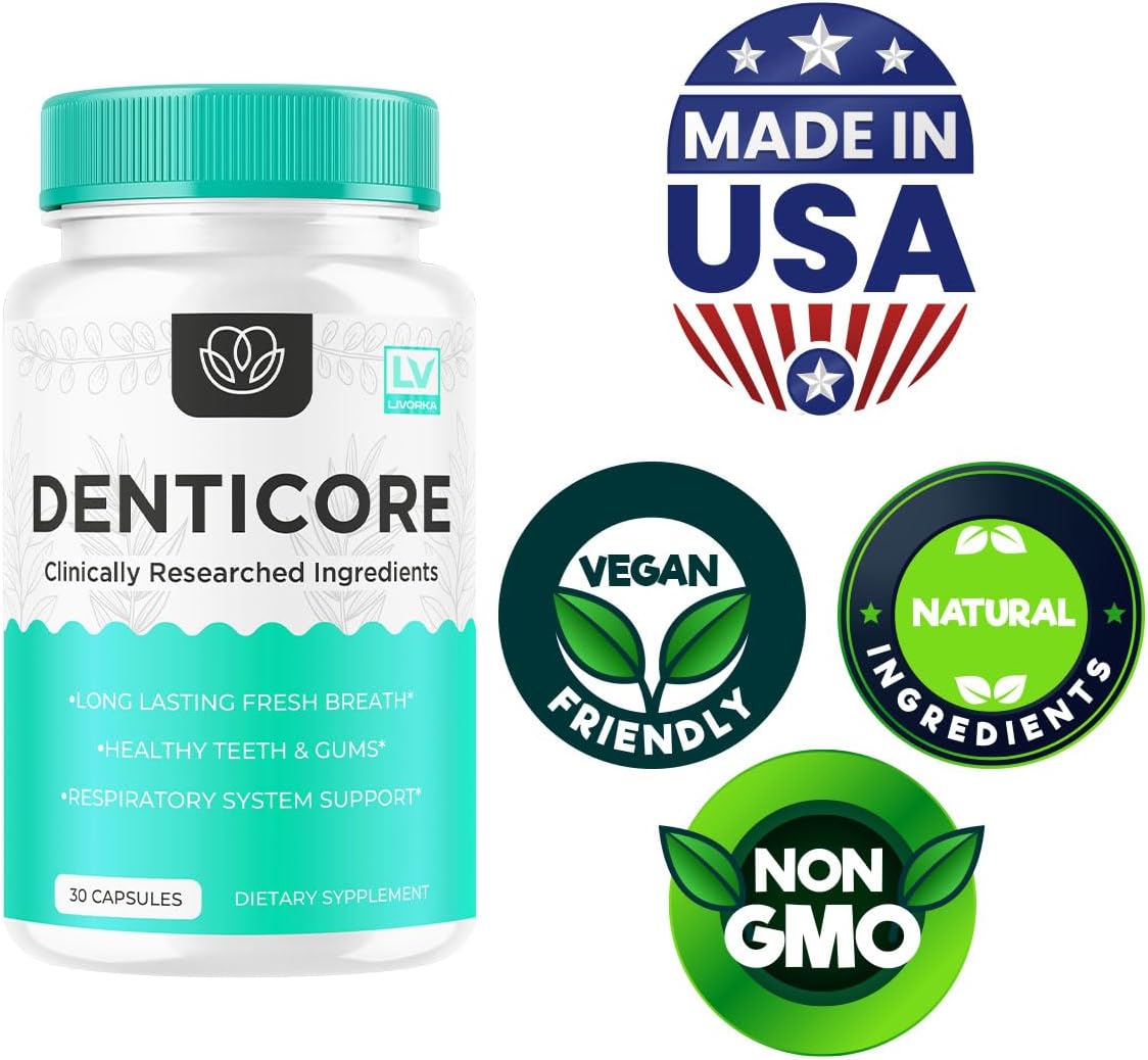 Denticore Oral and Dental Health Supplements (2 Pack) - 60 Capsules for 2 Months, Original Formula - Reviews and Benefits