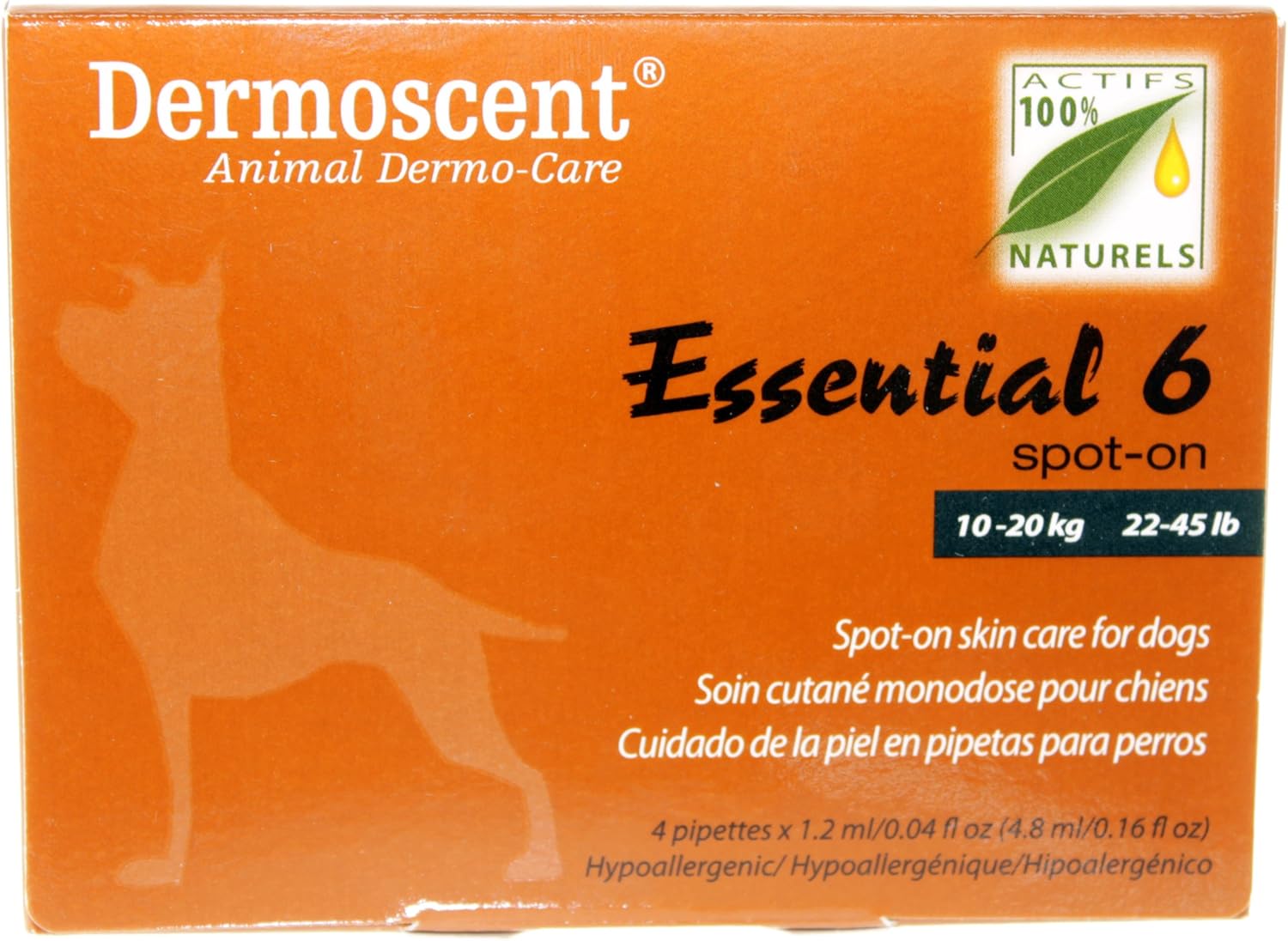 Dermoscent Essential 6 for Dogs Weighing 22-44 lbs - Vet-Recommended Skin Care Solution