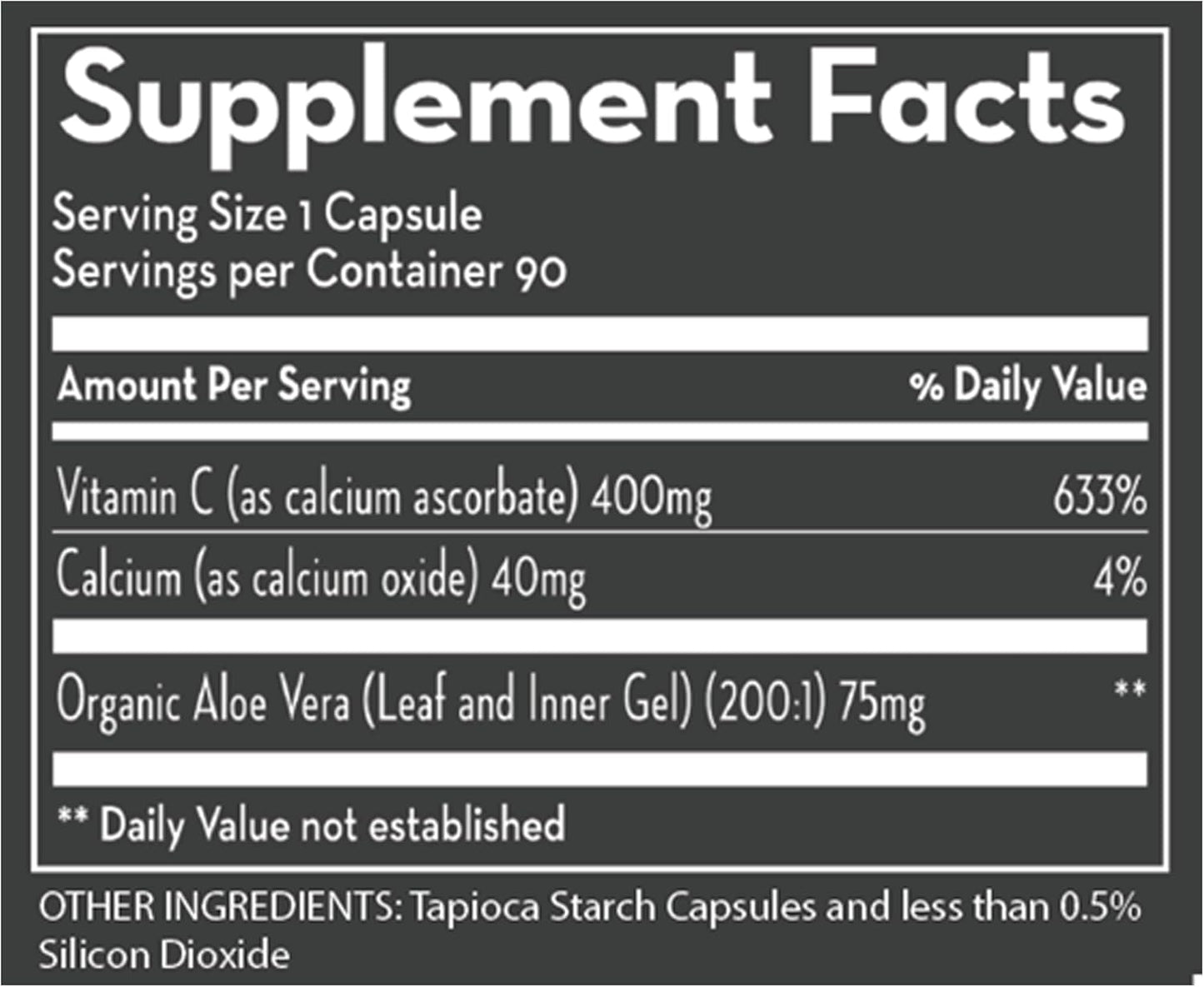 Desert Harvest Buffered Vitamin C Capsules with Aloe Vera - Antioxidant, Immune, and IC Support - 90 Count - BoostGo Australia