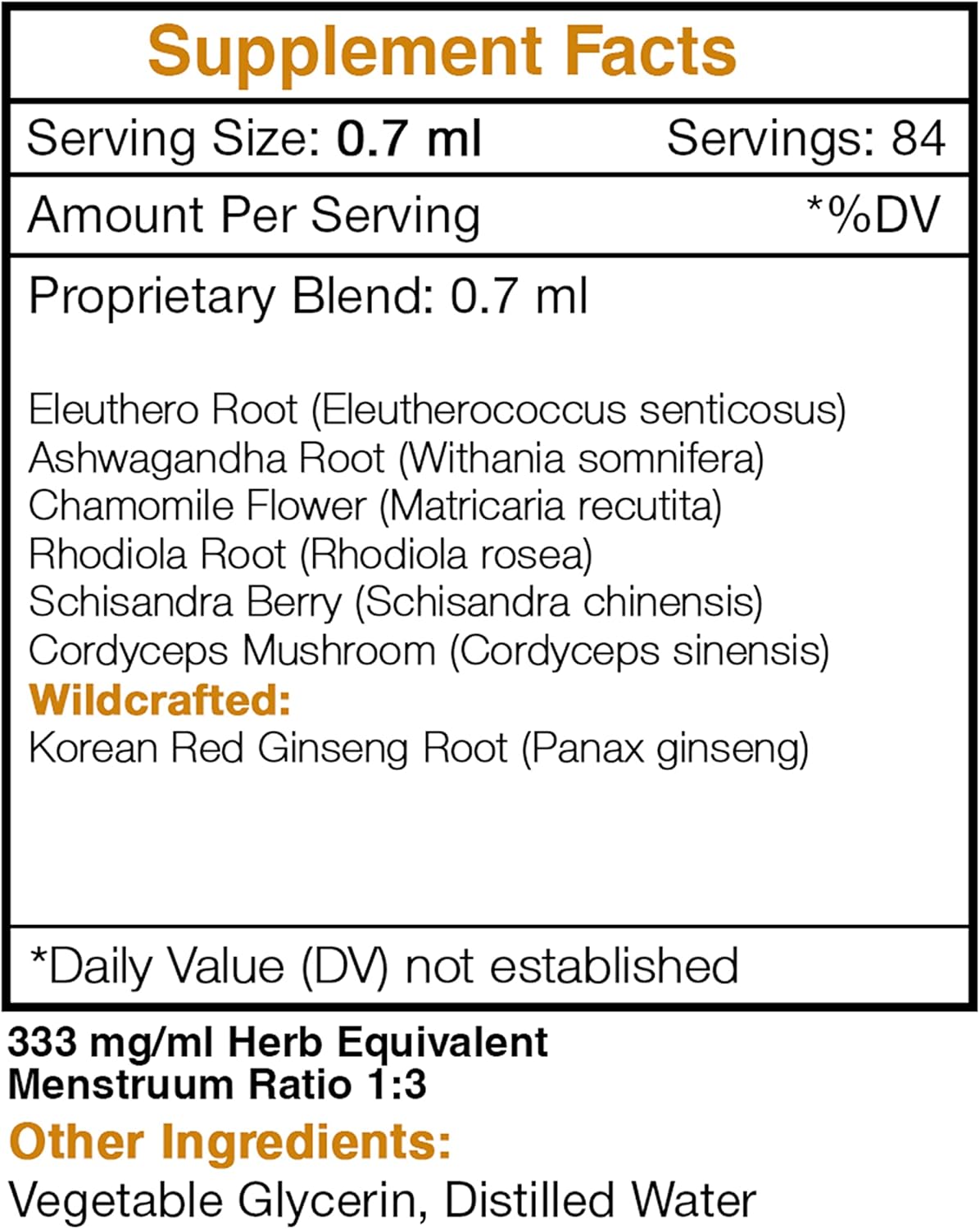 Desert Serenity Tincture Alcohol-Free Extract with Eleuthero Root, Siberian Ginseng, Rhodiola, Schisandra, Cordyceps - 2 FL OZ