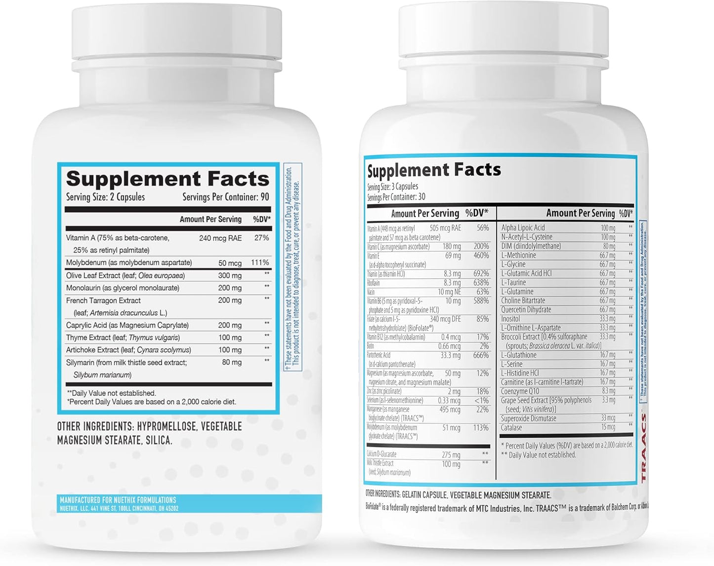 Detox and Microbiome Support Bundle: NuEthix Formulations Opti-Pure (30 Servings) and Gut Defender+ (90 Servings)