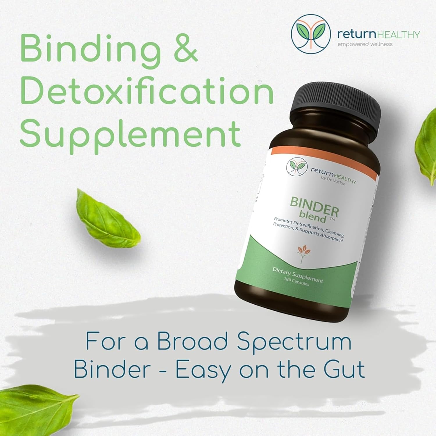 Detox Capsules with Activated Charcoal & Organic Chlorella - Toxin Binder Supplement for Gut Health - Bloating Relief - 180 Capsules - 90 Servings, 960mg & 480mg - Bentonite Clay - 3 Pack