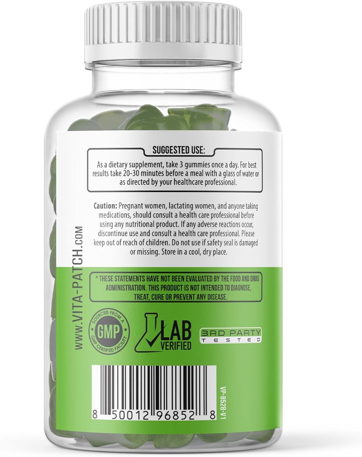 Detox Support Celery Juice Fiber Gummies for Adults - Super Greens Boost with Chlorophyll & Prebiotic Fiber - 60 Count