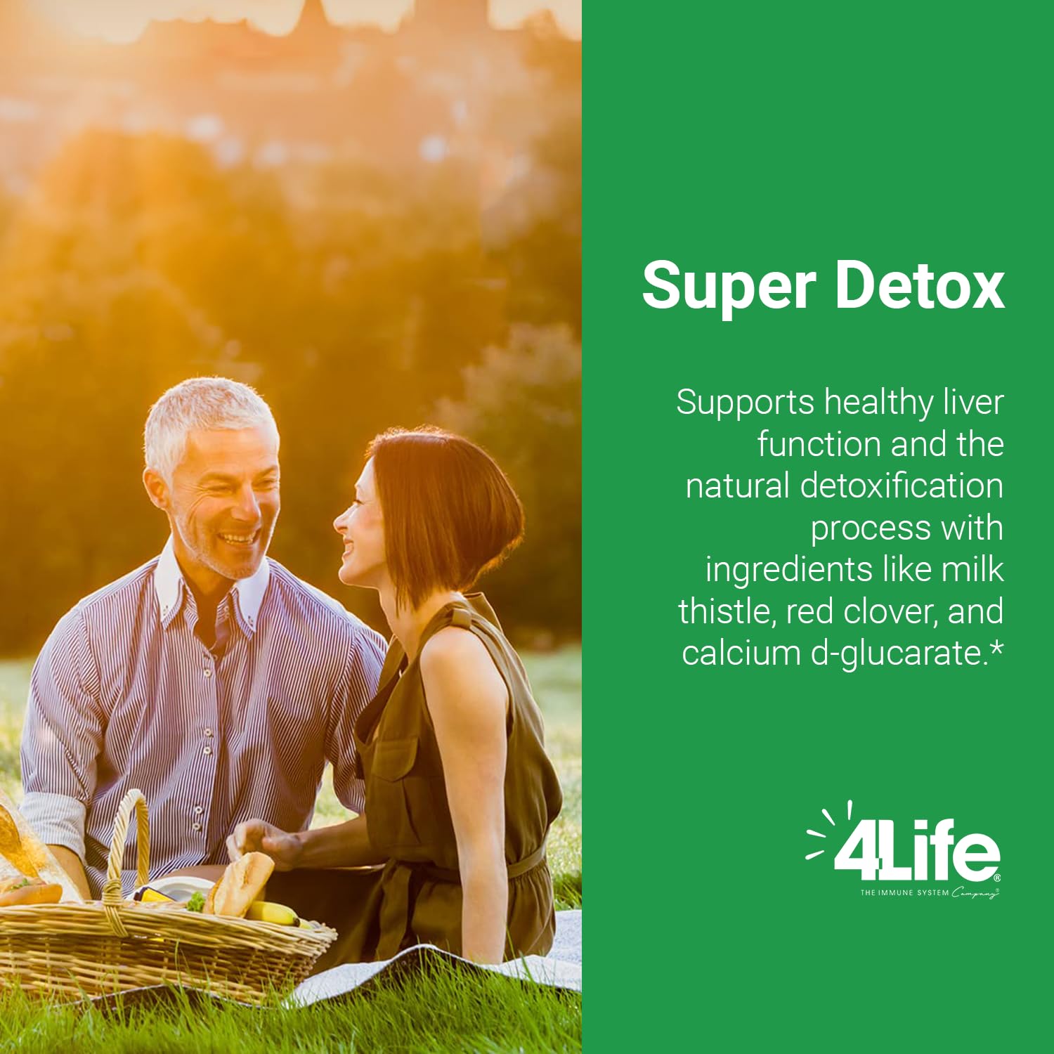 Detox Support Dietary Supplement with Artichoke, Calcium D-Glucarate, Milk Thistle - 60 Capsules by 4Life