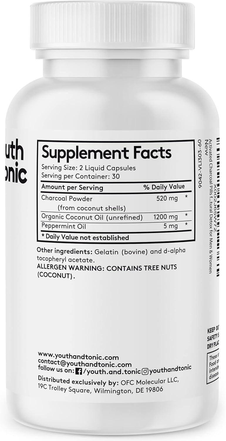 Detoxify and Rejuvenate with Youth-Boosting Tonic and Activated Charcoal Pills