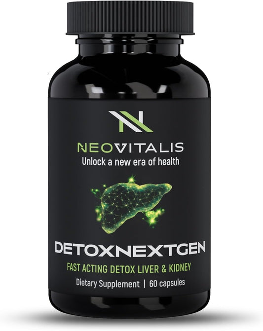 DetoxNextGen Fast-Acting Liver & Kidney Support Supplement - Natural Toxin Removal with Milk Thistle & Dandelion Root | 60 Capsules