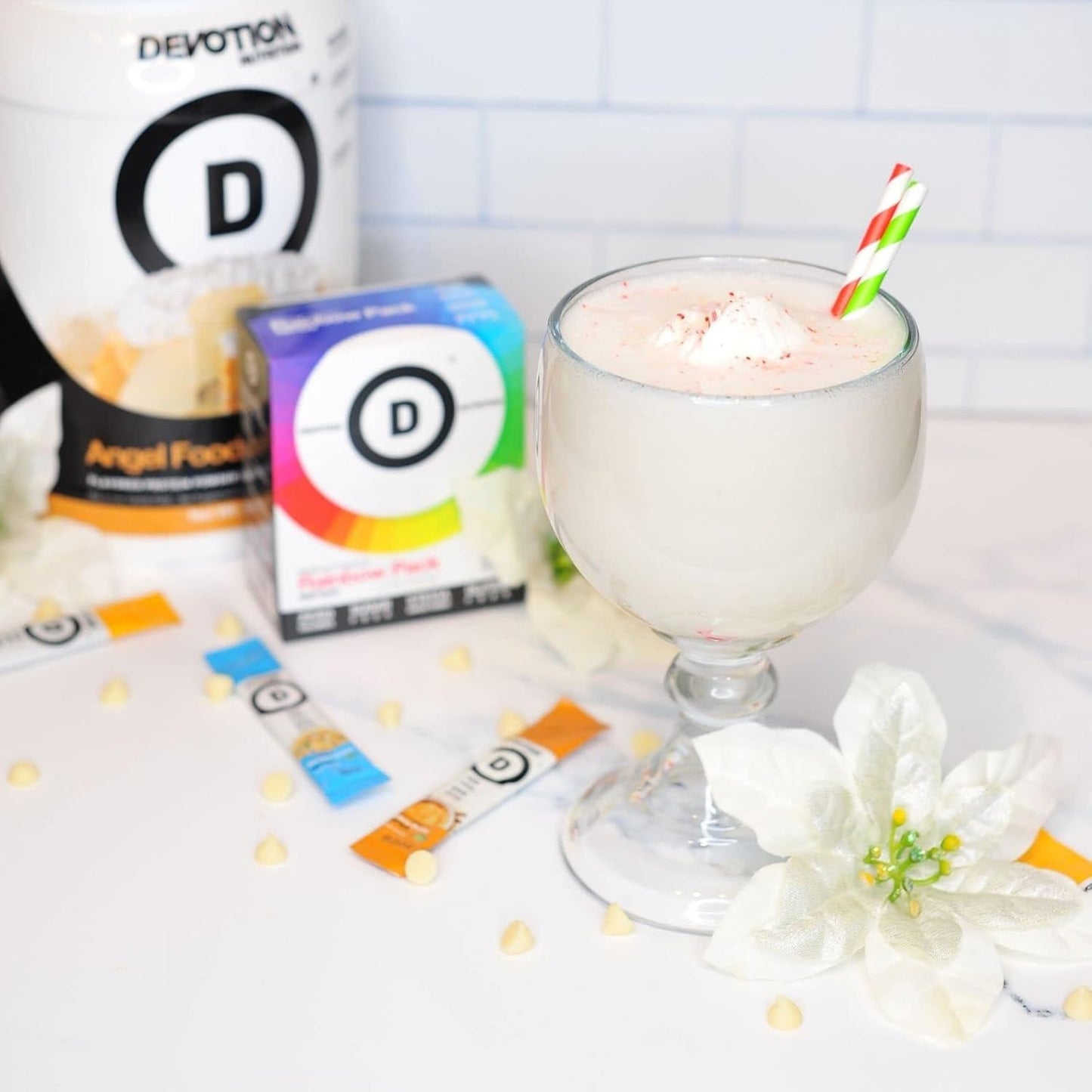Devotion Nutrition Angel Food Cake Protein Powder Blend | Gluten Free, Keto Friendly, No Added Sugars | 1g MCT | 20g Protein | 2lb Tub
