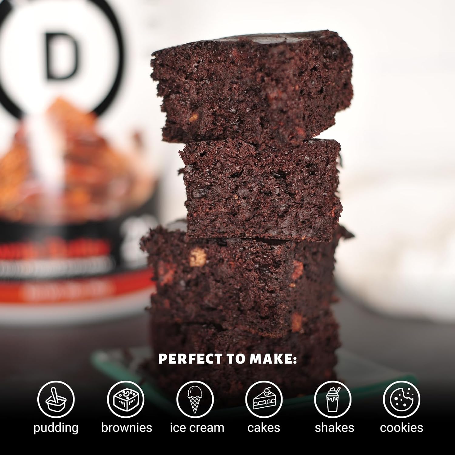 Devotion Nutrition Protein Powder Blend - Gluten Free & Keto Friendly with 1g MCT, 20g Protein - Brownie Batter Flavor - 2lb Tub