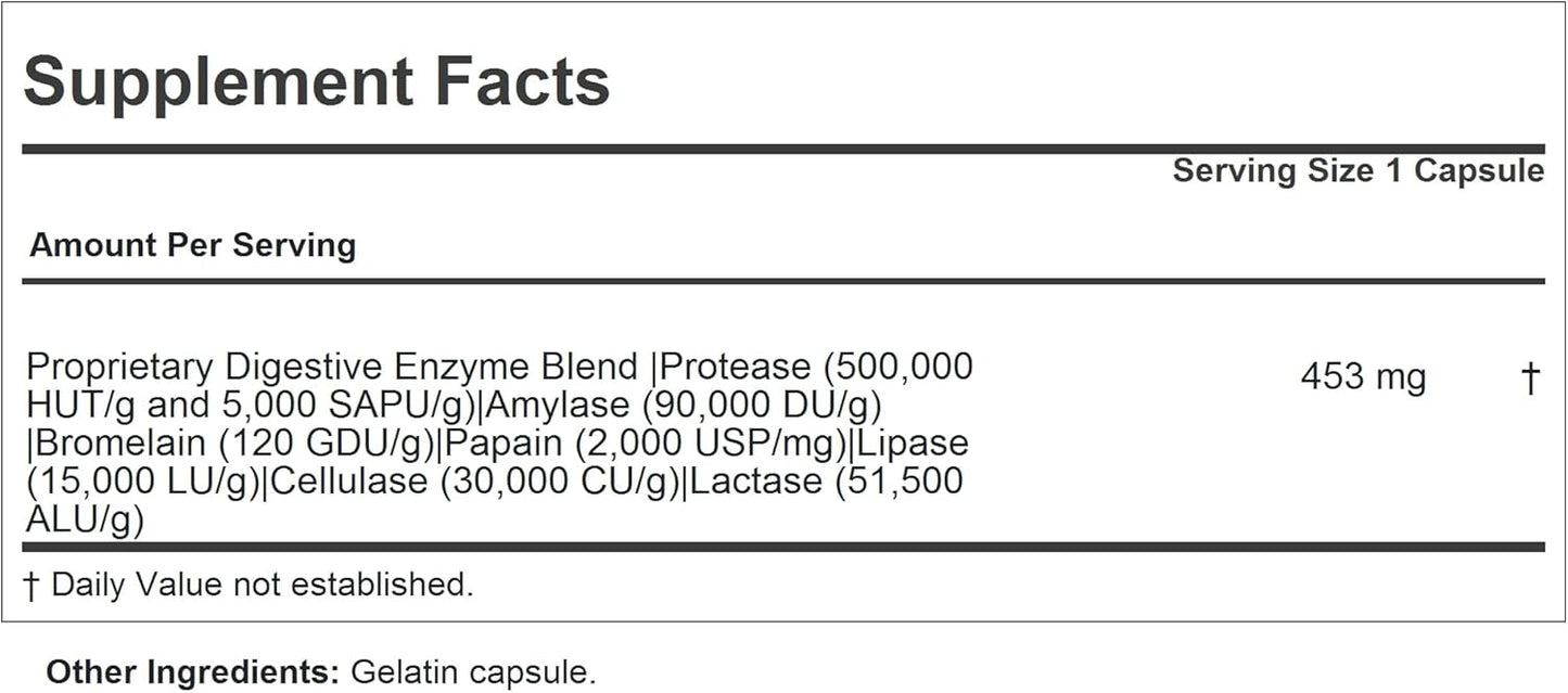 Digest Assure 180 Capsules - Vegetarian Digestive Enzymes for Enhanced Digestive Health